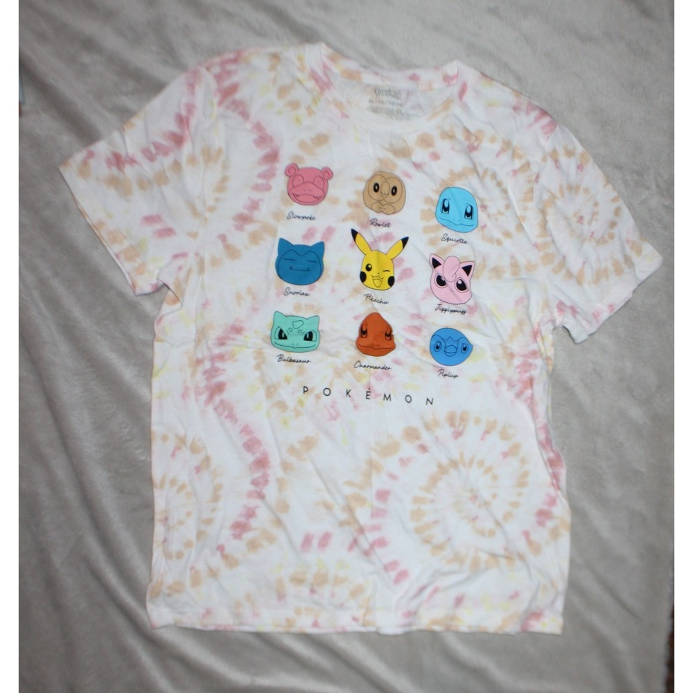 Girls Pokemon Tie-Dye Short Sleeve Character Graphic T-Shirt-XL 14